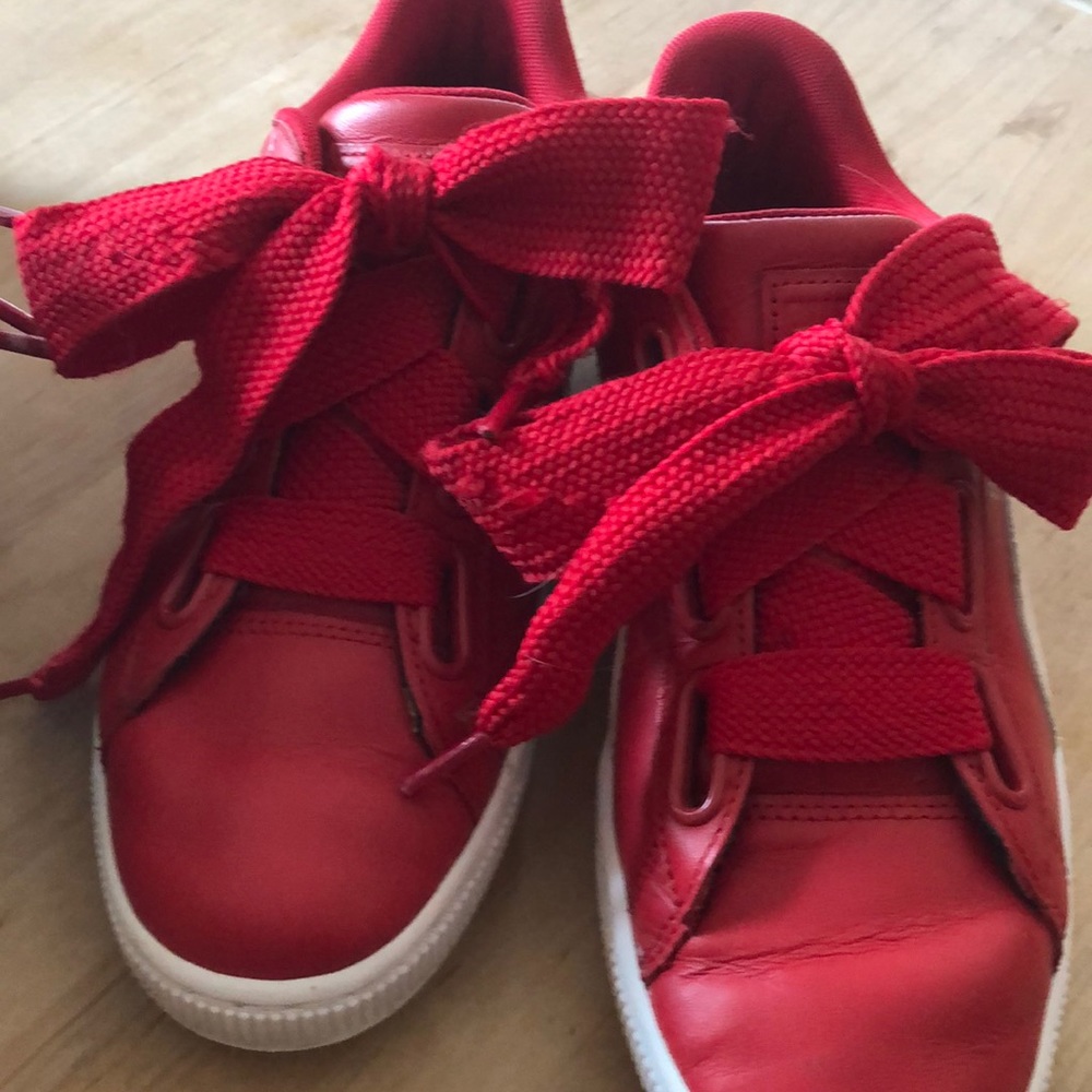 Puma Red Basket Heart Athletic shoes